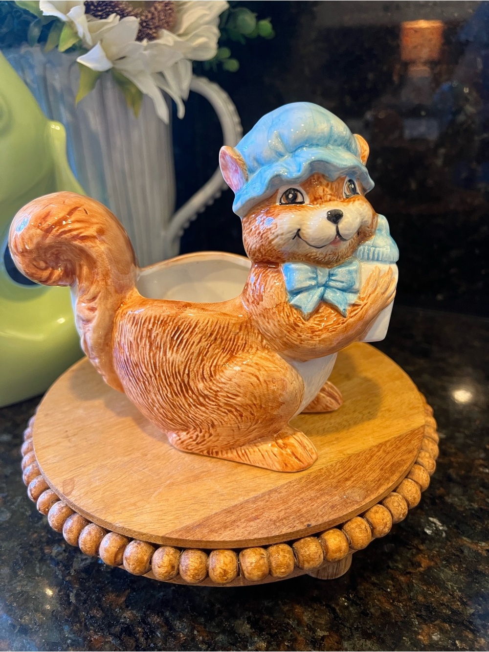 Vintage Baby Boy Squirrel Planter